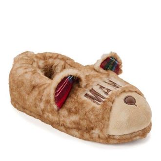 Dearfoams Mama Bear Closed Back Slipper in Frost at Nordstrom, Size Large M