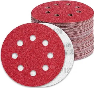 OEM Discos Abrasivos De 125 Mm, Grano 120, Papel De Lija, 100 Piezas, 8 Agujeros, Discos De Lijado Para Lijadoras Orbitales Aleatorias