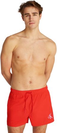 Calvin Klein Mens Drawstring Swim Shorts, Red (Flaming Chili), L