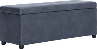Les Tendances Les Tendances - Banco Con Compartimento Portaobjetos 116 Cm Piel Antelina Gris 020010758