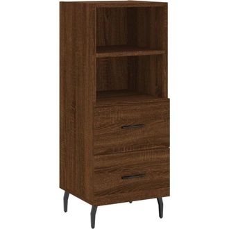 vidaXL Vidaxl - Credenza Rovere Marrone 34,5x34x90 cm in Legno Multistrato