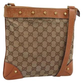 Gucci Pre-owned Cross Body Bags, female, Brown, Size: ONE SIZE Pre-owned Vintage GG Canvas Shoulder Bag