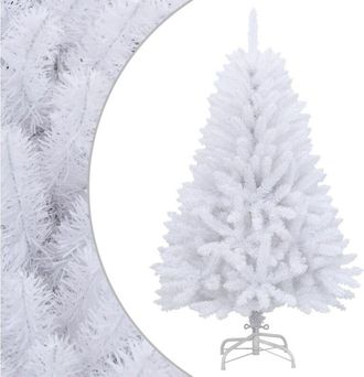 vidaXL Rbol De Navidad Artificial Con Bisagras Y Soporte Blanco 120cm Vidaxl
