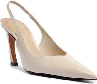 Schutz Lexi Pointed Toe Slingback Pump in Sugar White at Nordstrom, Size 10.5