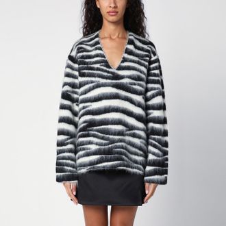 Marc Jacobs Zebra-patterned jumper in wool blend