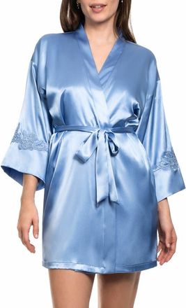 In Bloom by Jonquil Raelynn Satin Wrap in Cornflower Blue at Nordstrom, Size X-Large