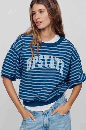 Pilcro Niki 100% Cotton Bubble Sweatshirt