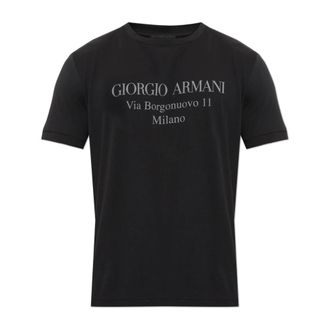 Giorgio Armani Heren, Tops, Zwart, Maat: XL Katoen