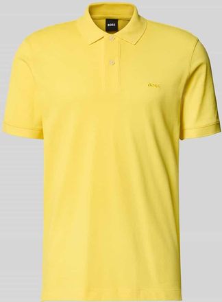 HUGO BOSS Regular Fit Poloshirt aus reiner Baumwolle Modell PALLAS in GELB, Gr&ouml;&szlig;e XXXL