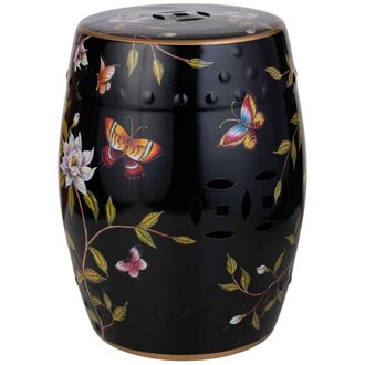 Wanderlust Deco Taburete de ceramica negro d33x44.5