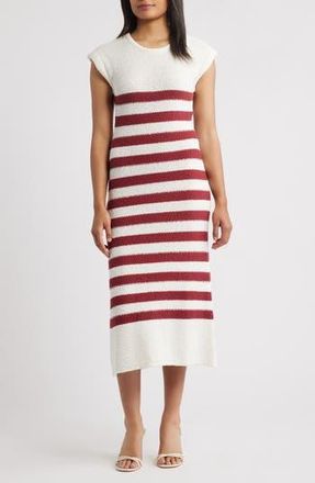 ZOE AND CLAIRE Placed Stripe Cotton Sweater Dress in Red at Nordstrom Rack, Size X-Small