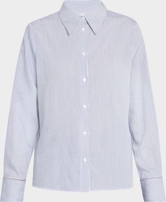 PESERICO Striped Punto Luce Button-Down Shirt