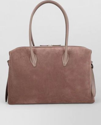 Yuzefi brioche large rectangular suede shoulder bag