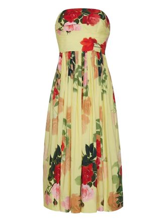 Cara Cara Daria midi dress - women - Cotton/Cotton - 00 - Yellow