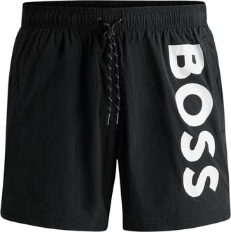 HUGO BOSS Verstelbare zwemshorts - Heren - Strandmode - Zwart - L - Polyester - Badmode