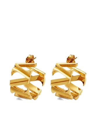 Versace V-shape hoop earrings - Gold
