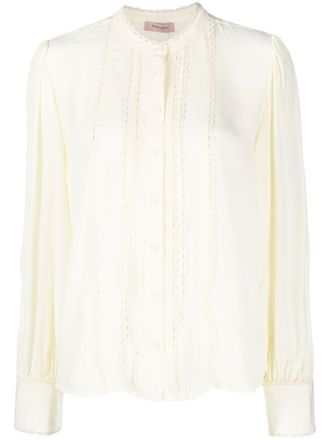Twin-Set Camicia con bordi a smerlo - Toni neutri