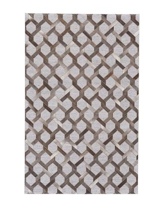 Verlaine Canady Handmade Leather Trellis Rug
