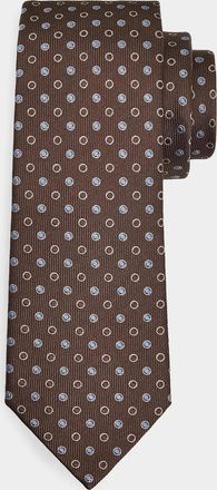 Giorgio Armani Men & apos;s Filled Polka Dot Silk Tie