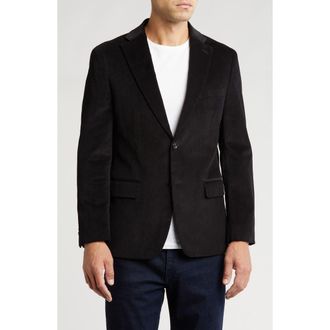 Tommy Hilfiger Cotton Corduroy Blazer in Black at Nordstrom Rack, Size 38Short