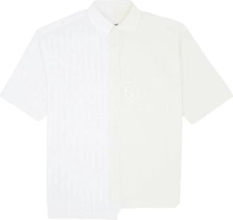 Maison Margiela Shirt met korte mouwen - Heren - Korte mouwen Overhemden - Wit - L - Katoen - Overhemden