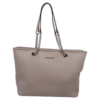 Michael Kors Jet Set Travel Tote Bag in Beige Leather