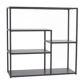 Hhg Estanter&iacute;a Hhg-599, Estanter&iacute;a De Pie Para El Sal&oacute;n, Estanter&iacute;a Industrial De Metal, 80 X 80 X 30 Cm, Antracita