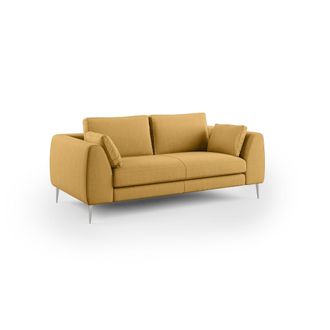 Divani.Store Divani.store - Plano Sof&aacute; Moderno En Microfibra T&eacute;cnica Desmontable 216 Cm Amarillo