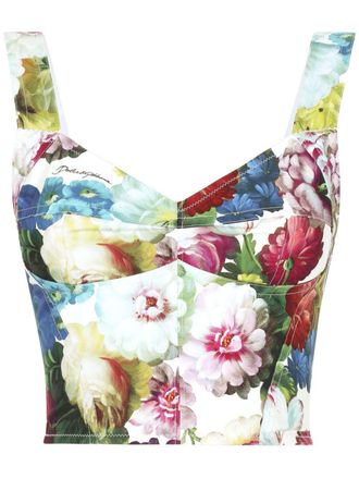 Dolce & Gabbana Top a fiori - Bianco