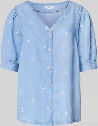 b.young B.Young Regular Fit Jeansbluse mit V-Ausschnitt Modell KOSMO in Blau, Gr&ouml;&szlig;e 36
