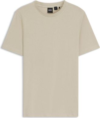 BOSS Bubble-jacquard structure T-shirt in a cotton blend