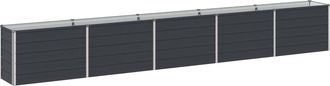 vidaXL Cama De Jard&iacute;n Elevada Gris Antracita 400 X 40 X 55 Cm Vidaxl