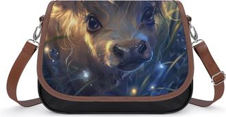 Generic Yak Highland Cow Crossbody Bags for Women Shoulder Messenger Bag Purse Handbags