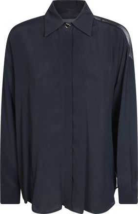Dondup Oversized Silk-Blend Crepe De Chine Shirt