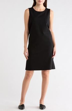 Eileen Fisher Jewel Neck Shift Dress in Black at Nordstrom Rack, Size Xx-Small