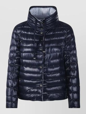 Herno down jacket drawstring detail high collar