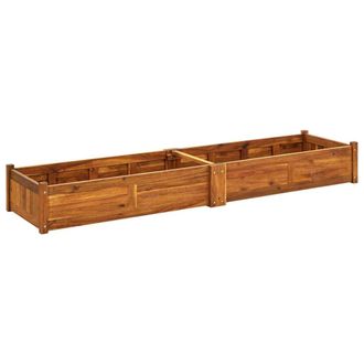 Berkfield Home Garden Raised Bed Acacia Wood 200x50x25 cm in Brown | Size: 200 x 50 x 25 cm