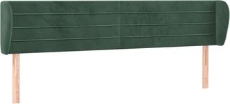 vidaXL Cabecero De Terciopelo Verde Oscuro 163x23x78/88 Cm Vidaxl
