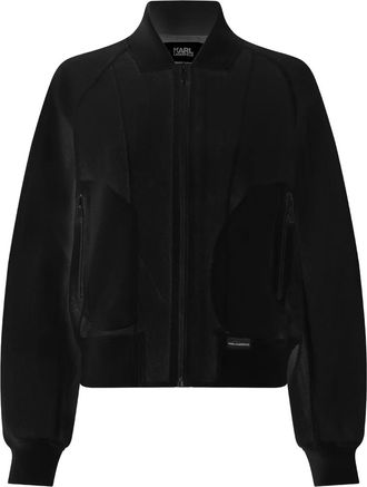 Karl Lagerfeld Bomber con zip - Nero