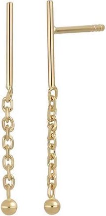 Bony Levy 14K Yellow Gold Linear Drop Earrings in 14Ky at Nordstrom Rack