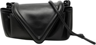 Bottega Veneta Pre-owned Beak Crossbody Bag - Dames - Vintage Schoudertas - Zwart - ONE Size - Leer - Vintage