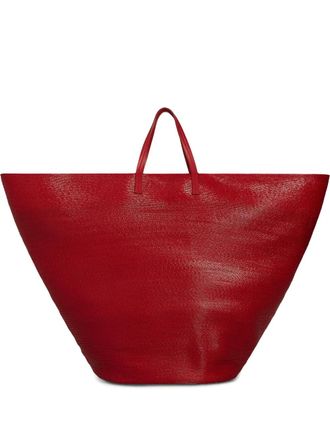 Giambattista Valli logo-patch tote bag - Red