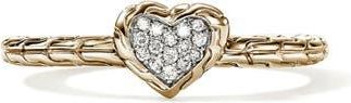 John Hardy Essentials Heart Pav&eacute; Ring in Gold at Nordstrom, Size 7