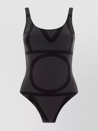Toteme monogram scoop neck swimsuit