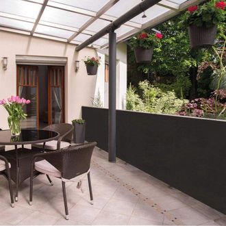 Tenax Bahia 1,50x10 m Grigio, Rete Tessuta Schermante Frangivista per Giardini, Balconi, Recinzioni e Terrazze - Tenax