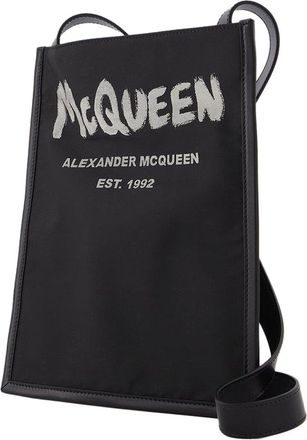 Alexander McQueen Alexander Mcqueen Black Polyester Graffiti Phone Sleeve, Never Carried (Authentic Pre-Loved)