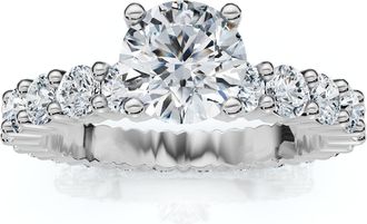 Pompeii3 2 1/4Ct Diamond Eternity Engagement Ring 14k Gold Lab Grown EF/VS