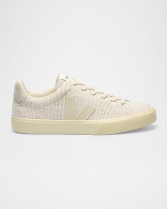 Veja Campo Jute Raffia Low-Top Sneakers