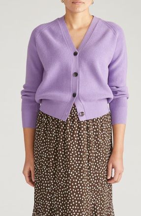 Universal Standard Rib Cardigan in Purple Posey at Nordstrom, Size 3Xl