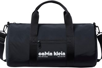Calvin Klein Mens Graphic Crossbody Duffle Bag with Retro Logo, Black (Black), One Size